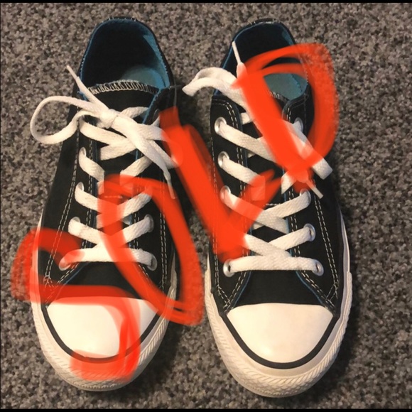 Converse Shoes - Black/Blue Converse All Star Unisex  Low Top Shoes